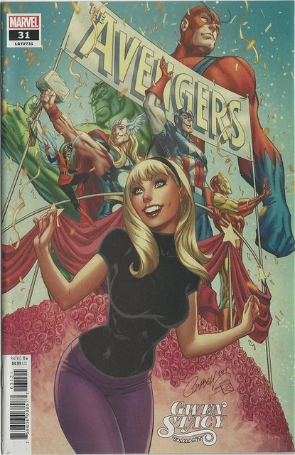 2020 Marvel- Avengers # 31 Gwen Stacy Variant J Scott Campbell - High Grade Copy