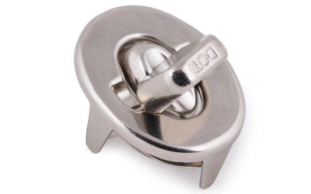 Drehverschluss Messing Vernickelt Für Ovalösen 17x11mm, Höhe