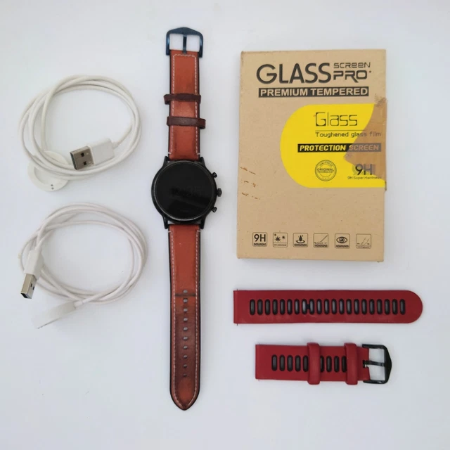 FOSSIL GEN 5 Carlyle DW10F1 HR Black Smartwatch GPS FTW4025 Leather