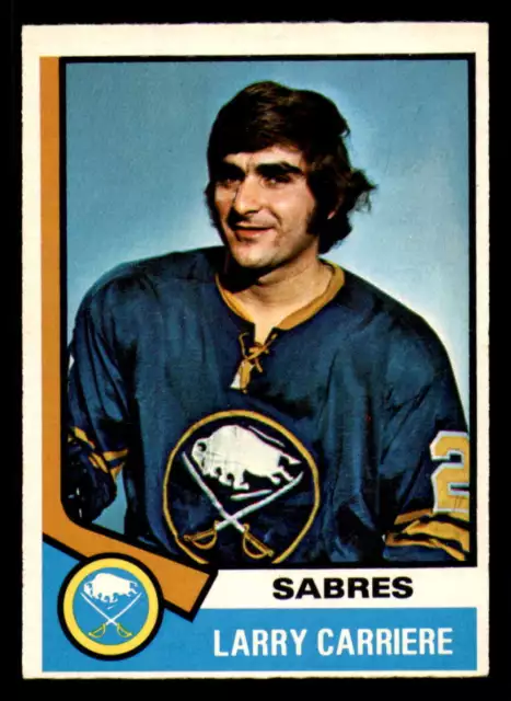 1974-75 O-Pee-Chee #43 Larry Carriere Ex-Mint Sabres