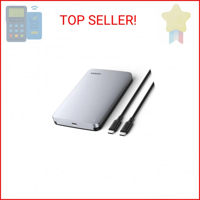 UGREEN USB C Hard Drive Enclosure for 2.5" SATA SSD HDD Aluminum USB C