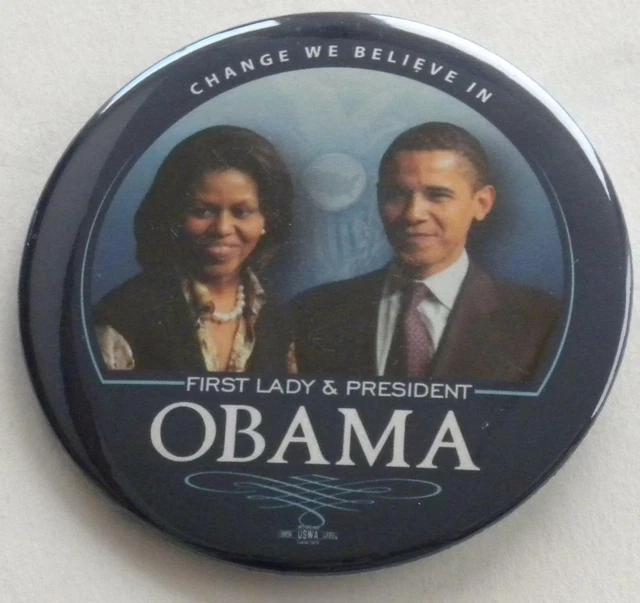 Ufficiale Barack & Michelle Obama Change Noi Believe IN Pinback Bottone