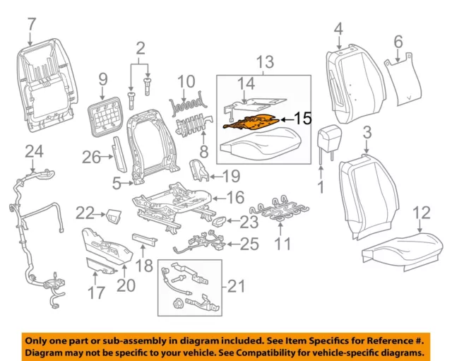 GM OEM Seat Heater-Element 22784709