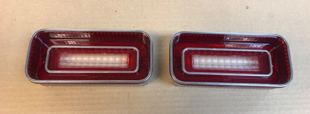 Pair of NOS OEM CHEVROLET 1969, IMPALA GUIDE BACK-UP LIGHT LENS P/N 5961475