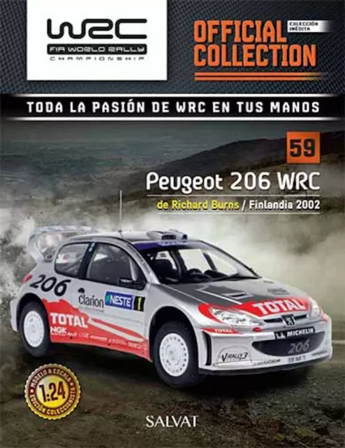 1:24 Peugeot 206 WRC de Richard Burns –Finlandia, 2002 WRC FIA World Rally Nº 59