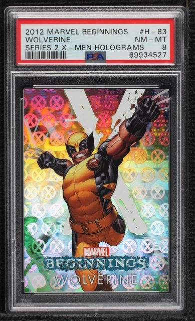 2012 Upper Deck Marvel Beginnings Series 2 X-Men Holograms Wolverine #H-83 PSA 8