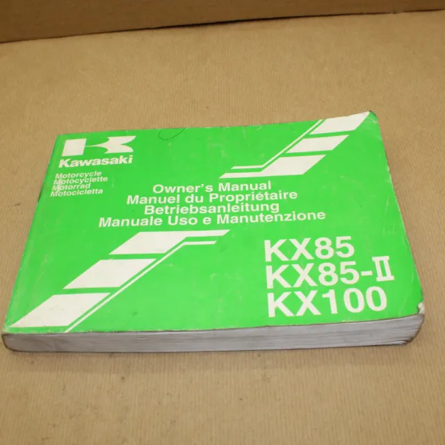 Manuel Technique D'entretien Du Proprietaire Kawasaki Kx 85 Kx 100 2002