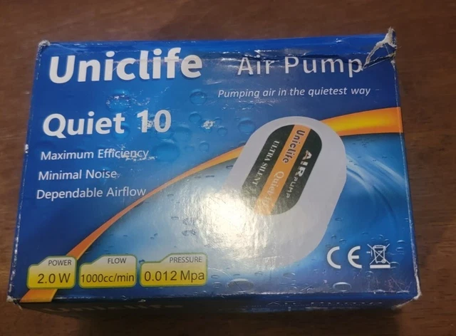 Uniclife Aquarium Air Pump Quiet10 with Accessories for 10 Gallon Fish Tank