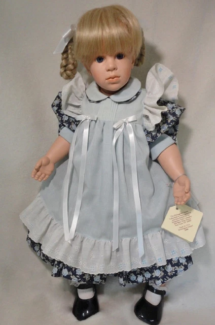 Hildegard Gunzel Doll LeeAnn Blond Human Hair Wig Handblown Blue Eyes