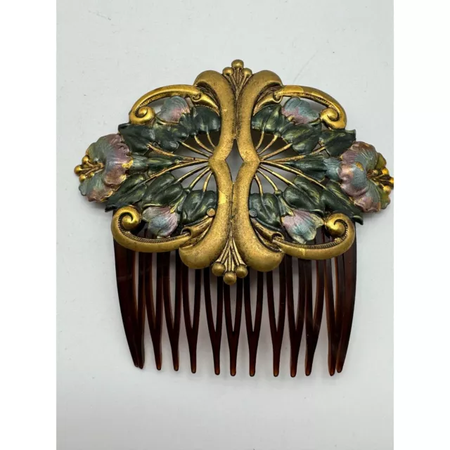 Antique Czech Art Nouveau Hair Comb