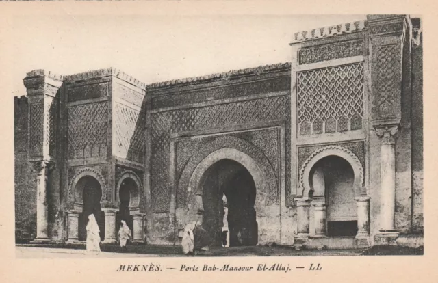 CPA MAROC MEKNES Porte Bab-Mansour El-Allaj