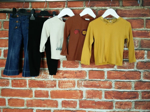Bundle Bambina Età 12-18 Mesi Next Zara T-Shirt Jeans Leggings Animale 86Cm