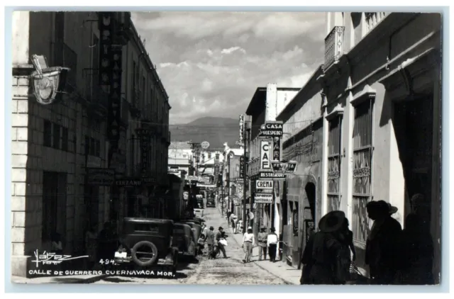 c1950's Calle De guerrero Cuernavaca Morelos Mexico RPPC Photo Postcard