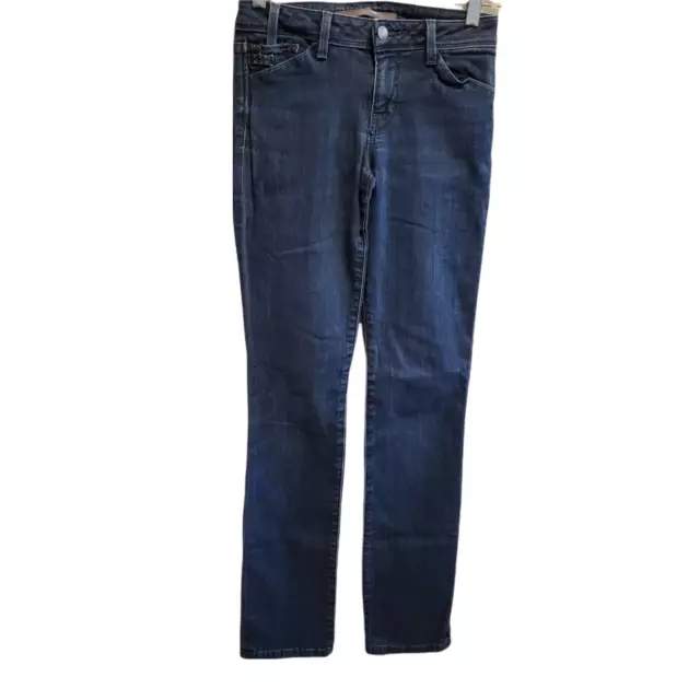Joes Jeans The Honey Straight Leg Womens Sz W 25 Blue Stretch Dark Wash Mid Rise