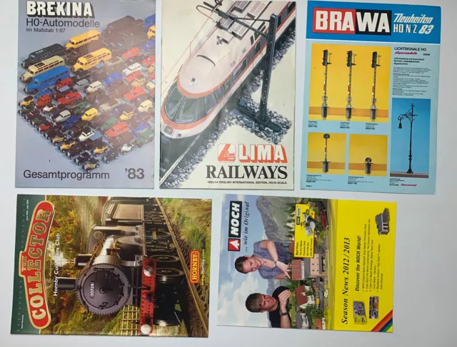 assorted model railway catalogues x 5