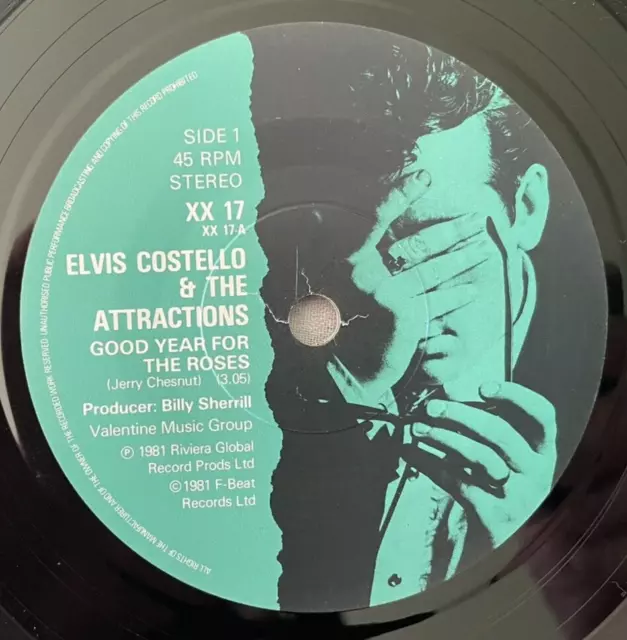 Elvis Costello & The Attractions – Good Year For The Roses -7" Vinyl Record 1981