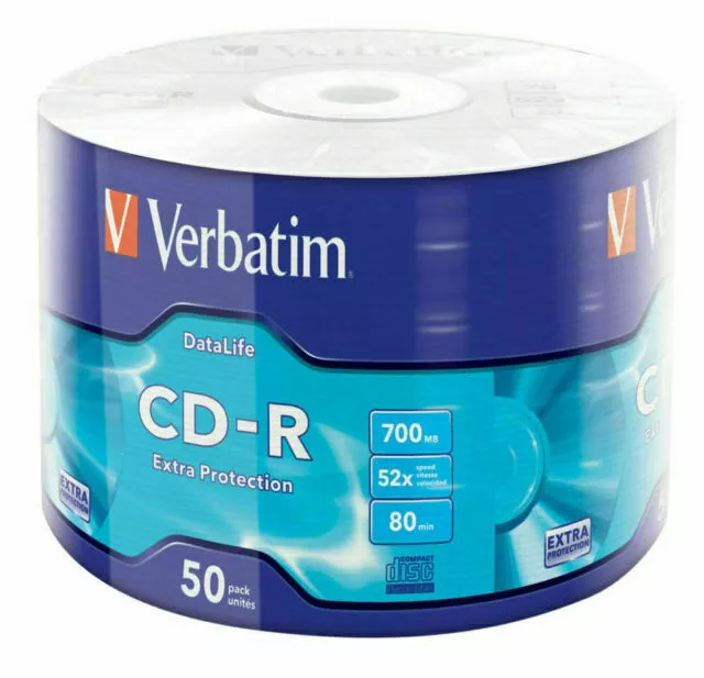 Verbatim CD-R Extra Protection 700MB CD Vergini, Pack di 50 (43787)