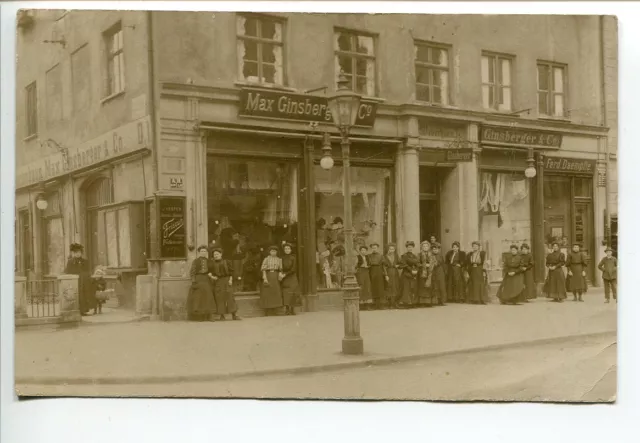 Tolle Echtfoto AK Augsburg 1909: Weberhaus Max Ginsberg mit Mitarbeiterinnen