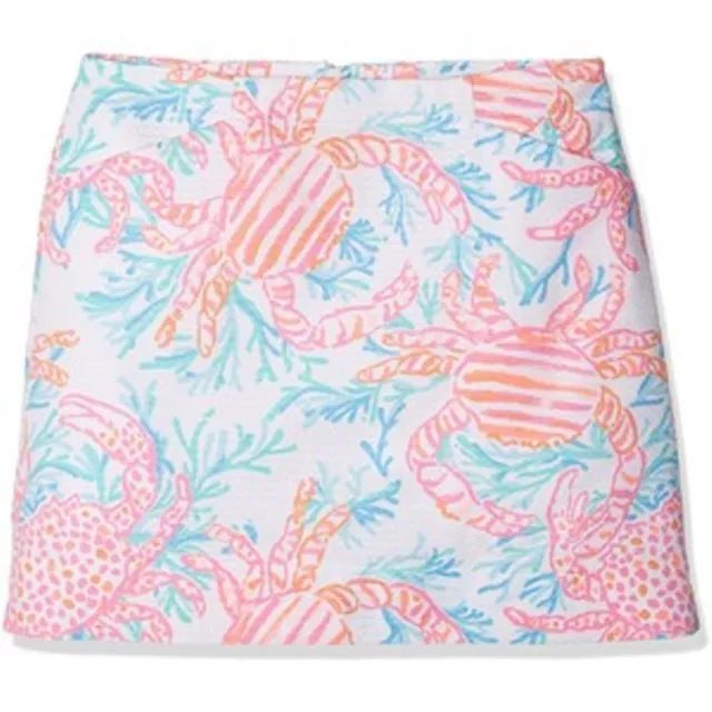 New Lilly Pulitzer MARIGOLD SKORT Skirt w Shorts Getting Steamy White Pink 2