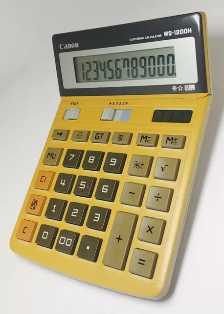 Canon WS-1200H Big Button Calculator 12 Digits Tilt Display