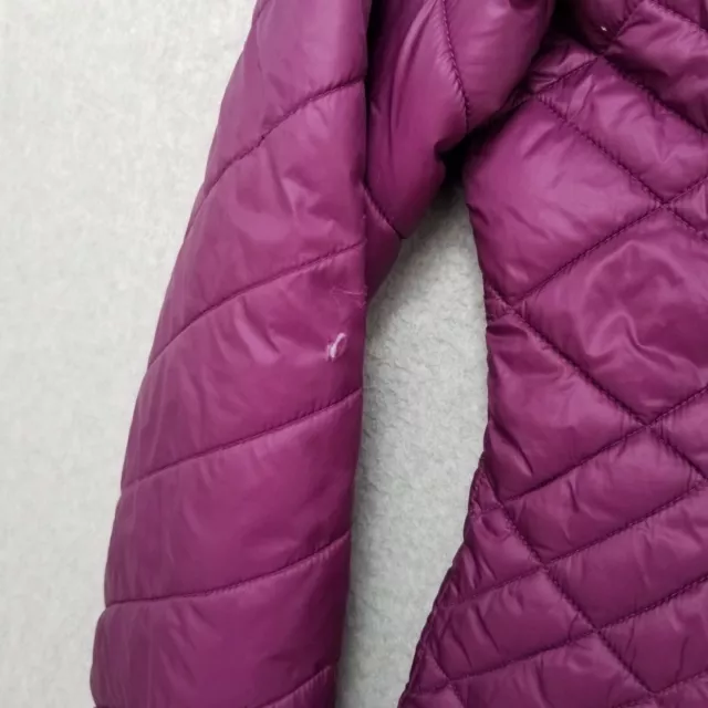 Tek Gear Puffer Jacket Womens XL Pink Full Zip Pockets Quilted Outdoor 3