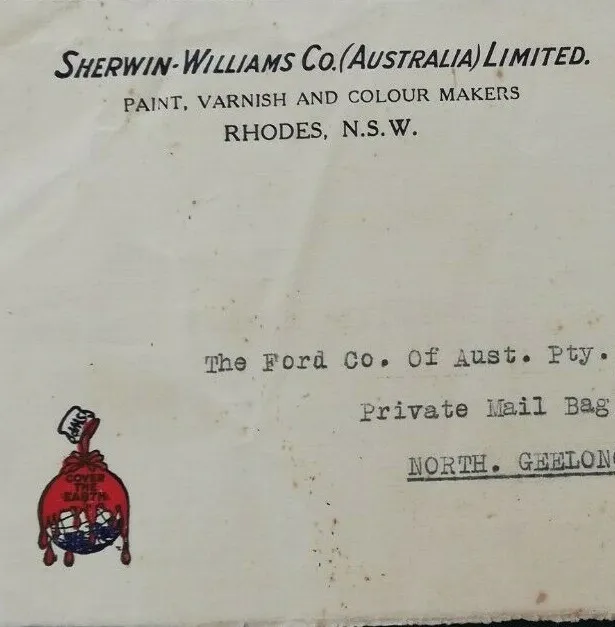 1936 Australia - Sherwin-Williams Co (Paint Makers) Advertising Meter Cover 3