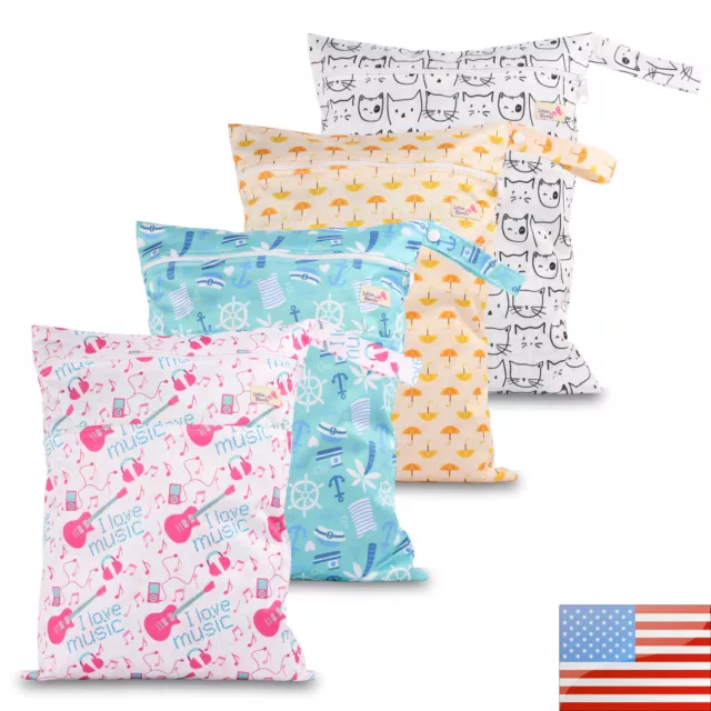 Washable Reusable Nappy 2 Pockets One Bag Waterproof Swim Double Pockets Bag