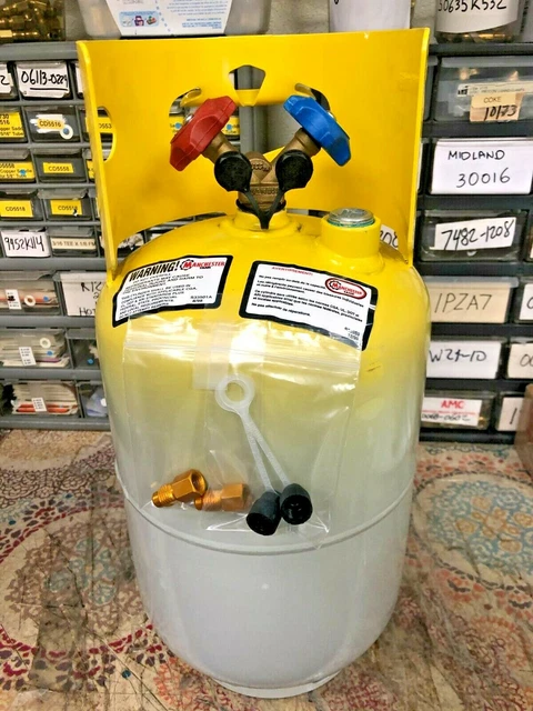 Refrigerant Recovery Tank, Manchester, 30 Lb. Fresh Date Code, High Pressure OK