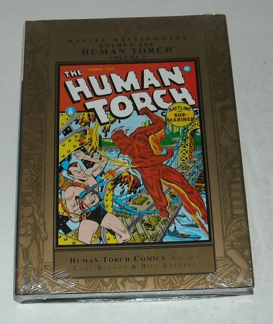 SEALED MARVEL MASTERWORKS GOLDEN AGE HUMAN TORCH VOLUME 2 HC BOOK w DUST JACKET