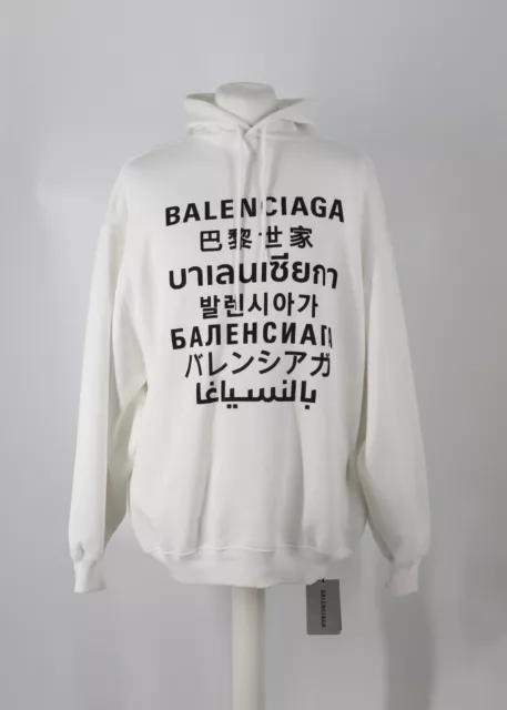 FELPA CON CAPPUCCIO Pullover Da Uomo Balenciaga Multi Language
