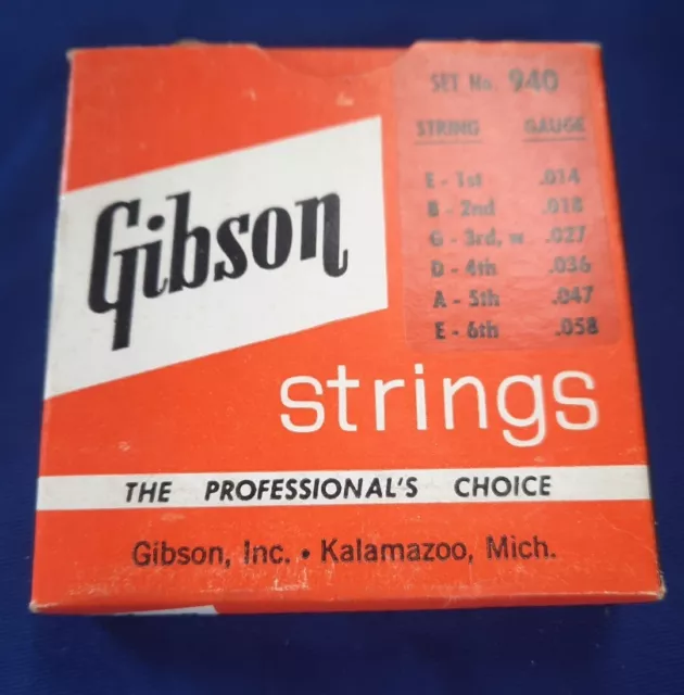Gibson Folk Bronze Silk & Steel Guitar Strings 940 VTG 60'S NOS Kalamazoo, Mi Gibson Folk Bronze Silk & Steel Guitar Strings 940 VTG 60'S NOS Kalamazoo, Mi