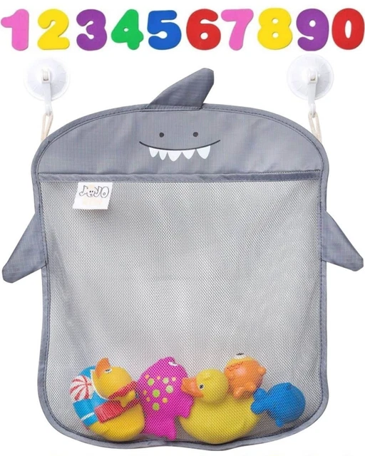 Bath Toy Storage Set of 2 + 10 Eco-Safe Foam Numbers | Bath Toy Org...
