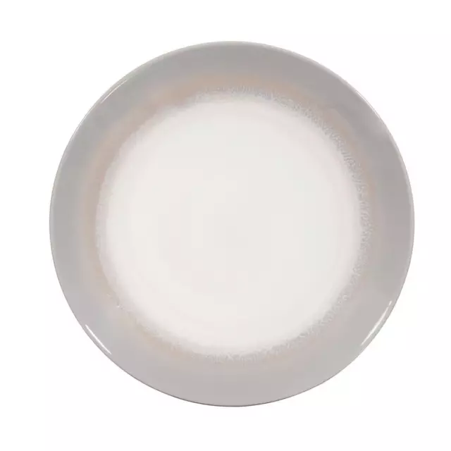 Grey Dinner Plate Ombré Glaze Mojave Sass & Belle Ceramic