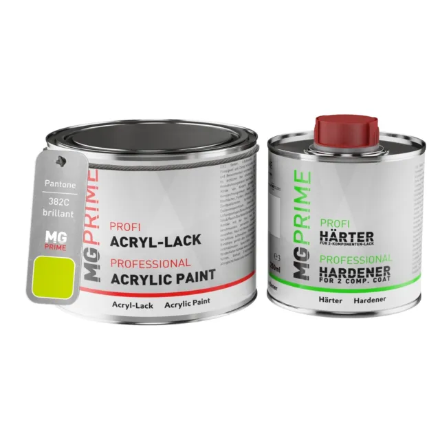 Pantone 382C Green Peinture acrylique brillante Pot de 0,75 litre durcisseur