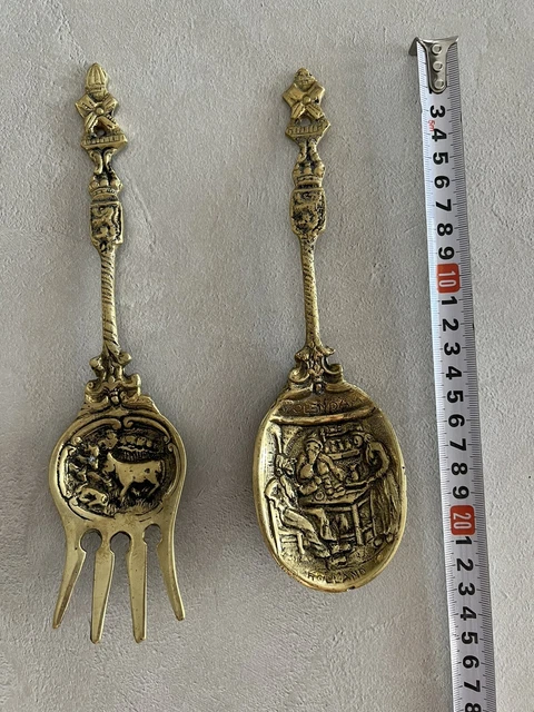 Antiguo juego de cuchara y tenedor