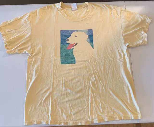 TRUE VINTAGE YELLOW LABRADOR T-SHIRT XL 90s LAB DOG ART