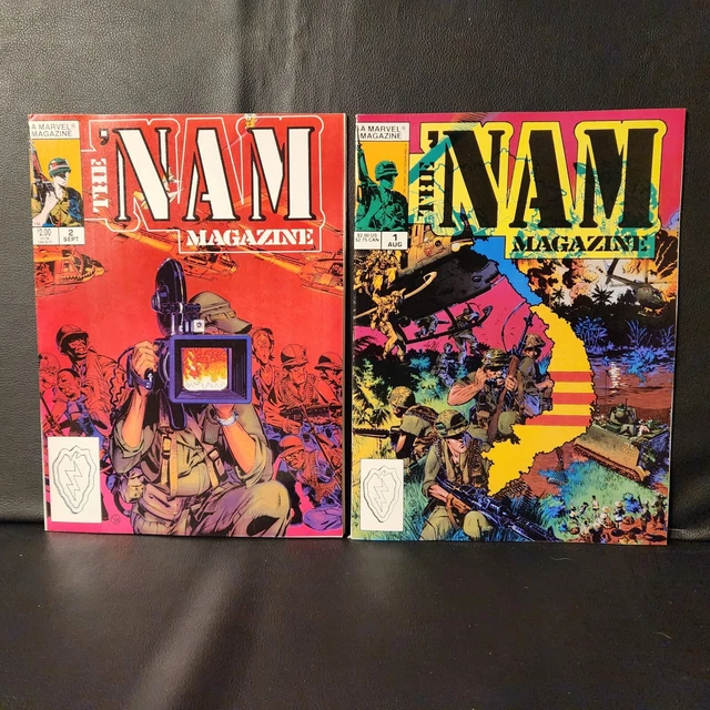 THE NAM #1 & #2 magazine FVF UNREAD OVERSTOCK MARVEL COMICS VIETNAM WAR COMICS