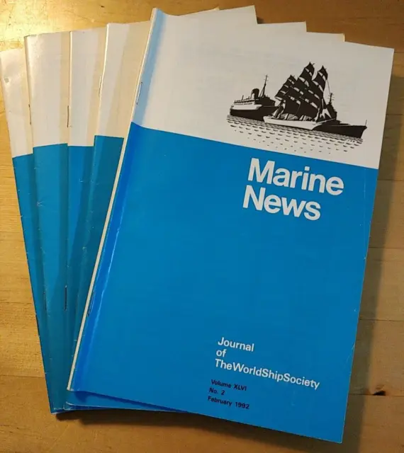 Marine News Magazines Bundle - The Journal of The World Ship Society - 1992 x 5