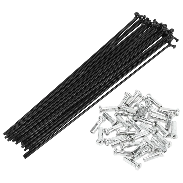 Rayons De Vélo Universels Uxcell 14G 123mm Noir (lot De 36) Pour Roue De Vélo