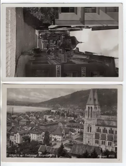 AK  A-  Vorarlberg  Bregenz am Bodensee ,  2 alte Karten   Maurachgasse und ...