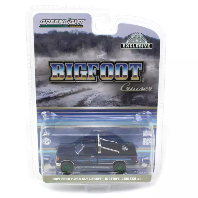 1/64 1987 Ford F-250 XLT Lariat Bigfoot Cruiser 1 Scherer Truck Greenlight CHASE