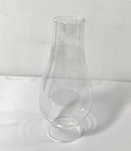 Clear Glass Lamp Chimney Hurricane Globe Replacement 2.5" Base x 8" Tall