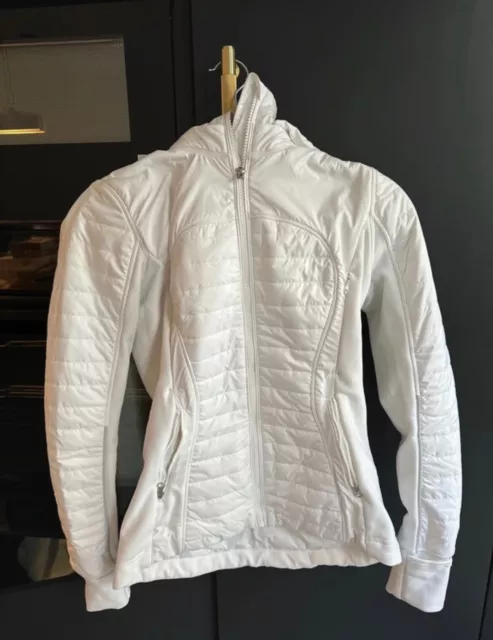 LULULEMON Down For A Run Jacket in White US 4 UK 8 | Worn Twice RRP £198