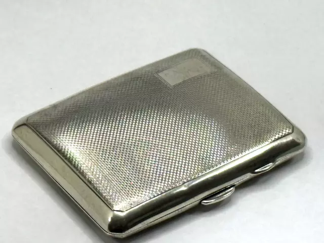 Antique Art Deco 1900s Solid Sterling Silver Cigarette Case