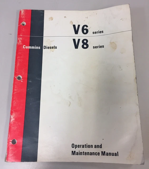 CUMMINS DIESEL ENGINES V6 and V8 Series Operation & Maintenance Manual
