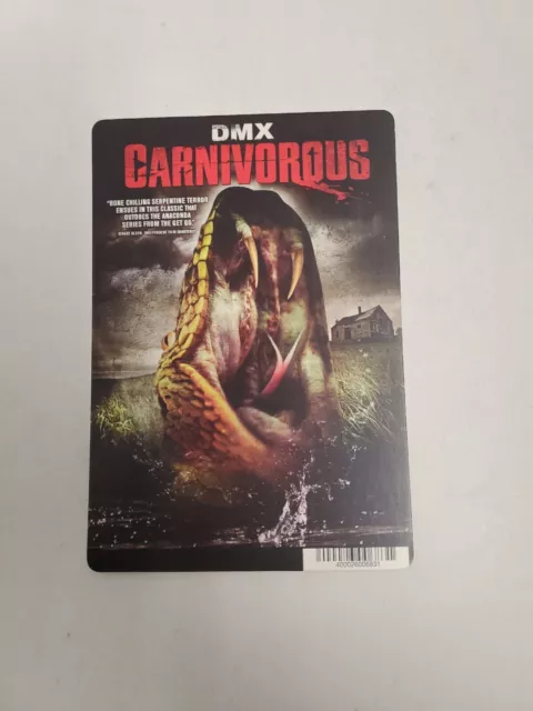 Carnivorous BLOCKBUSTER SHELF DISPLAY DVD BACKER CARD ONLY 5.5"X8"