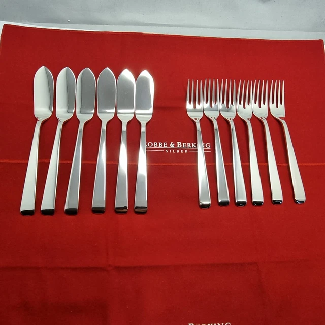 C60#  12 tlg. R&B Robbe & Berking Fisch - Besteck Alta Silber 925 punziert   #2