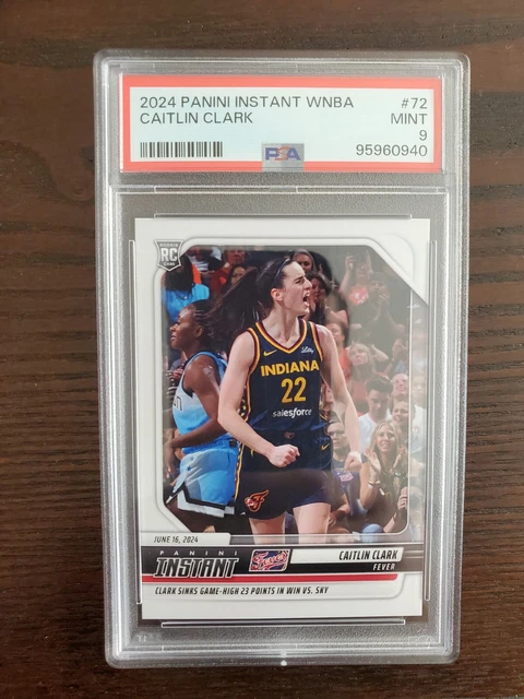 2024 Panini Instant WNBA #1 Caitlin Clark RC Rookie PSA 9 MINT