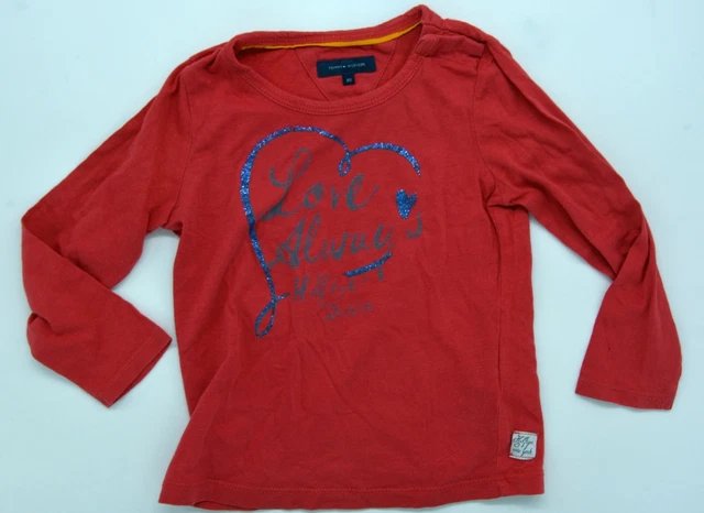 Originale Bambino Camicia a Maniche Lunghe Di Tommy Hilfiger Taglia 80