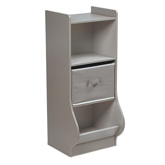 Badger Basket Upright Storage Nook with Reversible Basket - Woodgrain Gray